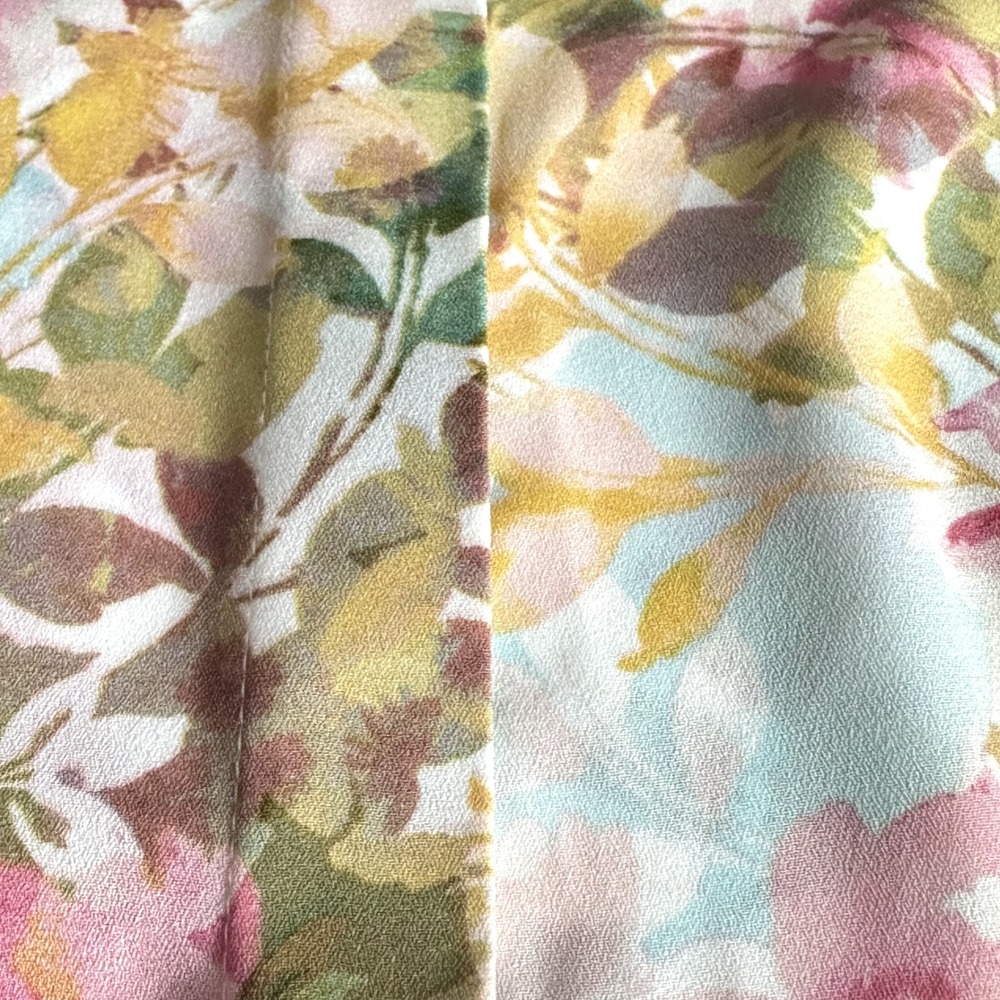 Peck &‎ Peck Floral Watercolor Button Down Roll Tab Sleeve Tunic XL Lagenlook - Picture 8 of 10